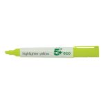 5 Star Highlighter Chisel Tip 1-5mm Line Yellow (Pack of 10) image 1