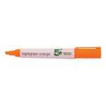 5 Star Highlighter Chisel Tip 1-5mm Line Orange (Pack of 10) image 1