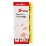 5 Star Office Sign Here Index Flags Tab Red Arrow 46x25mm (Pack of 5) image 1