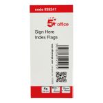 5 Star Office Sign Here Index Flags Tab Red Arrow 46x25mm (Pack of 5) image 4