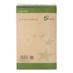 5 Star Shorthand Pad Wirebound 70gsm Ruled 160pp 127x200mm Green/Buff (Pack of 10) image 1