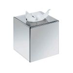 Devon Cube Tissue Box Holder Chrome (Pack of 6) 4458 image 2