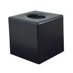 Devon Cube Tissue Box Holder Black (Pack of 6) 4621 image 1