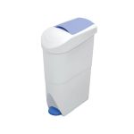 Sanitary Bin Pedal Operated 20 Litre White/Blue WR-FQ-1003 image 1