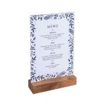 Exacompta Portrait Stand Up Sign Holder A5 with Wood Base 85258D image 4