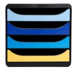 Exacompta Bee Blue Big Box Recycled 4 Drawer Assorted 3104202D image 3