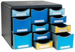 Exacompta Bee Blue Store Box Recycled 11 Drawers Assorted 3137202D image 3