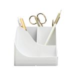 Exacompta Autentik Multi Compartment Pen Box White 69513D image 4