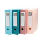 Exacompta Skandi Recycled Filing Box 80mm Spine A4 Assorted (Pack of 6) 89370E image 1