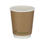 Go-Pak Double Wall Coffee Cup PLA Lined 8oz Kraft (Pack of 500) B04012 image 1