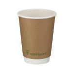 Go-Pak Double Wall Coffee Cup PLA Lined 12oz Kraft (Pack of 500) B04013 image 1