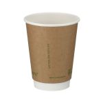Go-Pak Double Wall Coffee Cup PLA Lined 12oz Kraft (Pack of 500) B04013 image 2