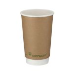 Go-Pak Double Wall Coffee Cup PLA Lined 16oz Kraft (Pack of 500) B04014 image 1