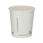 Go-Pak Single Wall Coffee Cup PLA Lined 4oz White (Pack of 1000) B01020 image 2