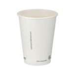 Go-Pak Single Wall Coffee Cup PLA Lined 12oz White (Pack of 1000) B01023 image 2