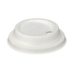 Go-Pak Moulded Fibre Coffee Cup Lid 8oz White (Pack of 1000) D06031 image 3