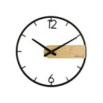 Unilux Circle Wall Clock Black/Bamboo 400189467 image 1