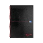 BlackNRed Hardback Wirebound Recycled Notebook A4 (Pack of 2) 400194990 image 1