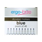 5 Star Ergo-Brite Drywipe Marker Rubber Grip Blue (Pack of 48) WB101-BL image 2