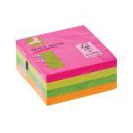 Q-Connect Quick Note Brilliant Rainbow Cube 76x76mm Neon KF10497 image 1