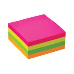 Q-Connect Quick Note Brilliant Rainbow Cube 76x76mm Neon KF10497 image 2