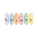 Q-Connect Fun Mini Highlighter Pens Pastel Assorted Pack of 6 KF17419 image 1