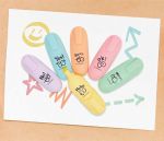 Q-Connect Fun Mini Highlighter Pens Pastel Assorted Pack of 6 KF17419 image 4
