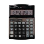 Q-Connect 12 Digit Business Table Top Calculator Large Black KF19066 image 1