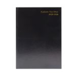 5 Star Academic Diary Day Per Page A5 Black 2025-2026 KF1A5ABK25 image 1