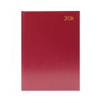 5 Star Desk Diary Week To View A4 Burgundy 2026 KFA43BG26 image 1