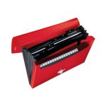 Leitz Recycle Expanding Concertina File A4 PP Red Pack of 5 46240025 image 2