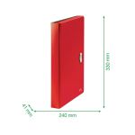 Leitz Recycle Expanding Concertina File A4 PP Red Pack of 5 46240025 image 3