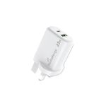 MediaRange GaN Fast Charging Adapter UK Plug 1xUSB-C and 1xUSB-A 25W White MRMA112-UK image 6