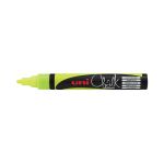 Uni-Ball UniChalk PWE5M Glass Marker Bullet Tip Fluorescent Yellow (Pack of 6) 264622000 image 2