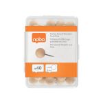 Nobo Noticeboard Wooden Push Pin (Pack of 40) 1915709 image 1