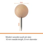 Nobo Noticeboard Wooden Push Pin (Pack of 40) 1915709 image 3