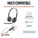 Poly Blackwire 3225 Stereo UC USB-C/A +3.5mm Headset 8X229AA image 7