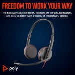 Poly Blackwire 3225 Stereo UC USB-C/A +3.5mm Headset 8X229AA image 9