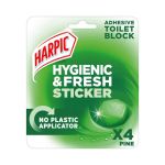 Harpic Hygienic Fresh Sticker Adhesive Toilet Block Pine (Pack of 6) 3275287 image 1