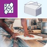 Tork 2 in 1 Scouring and Cleaning Cloth White 450150 (Pack of 360) image 3