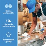 Tork 2 in 1 Scouring and Cleaning Cloth White 450150 (Pack of 360) image 5