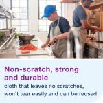 Tork 2 in 1 Scouring and Cleaning Cloth White 450150 (Pack of 360) image 6