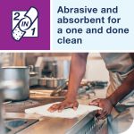 Tork 2 in 1 Scouring and Cleaning Cloth White 450150 (Pack of 360) image 7