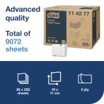 Tork Folded Toilet Paper White (Pack of 8712) 114277 image 2