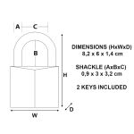 Master Lock 60mm Brass Padlock with 2 Keys 160EURD image 4