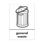 A5 Sign Self Adhesive General Waste (Pack of 5) Y7321004 image 1