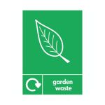 A5 Sign Self Adhesive Garden Waste (Pack of 5) Y7321011 image 1