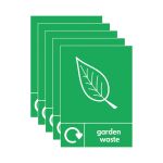 A5 Sign Self Adhesive Garden Waste (Pack of 5) Y7321011 image 2