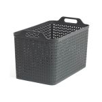 Strata Extra Large Basket with Lid 42L Charcoal Grey XW131-CHA-VW image 3