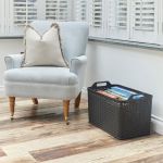 Strata Extra Large Basket with Lid 42L Charcoal Grey XW131-CHA-VW image 5